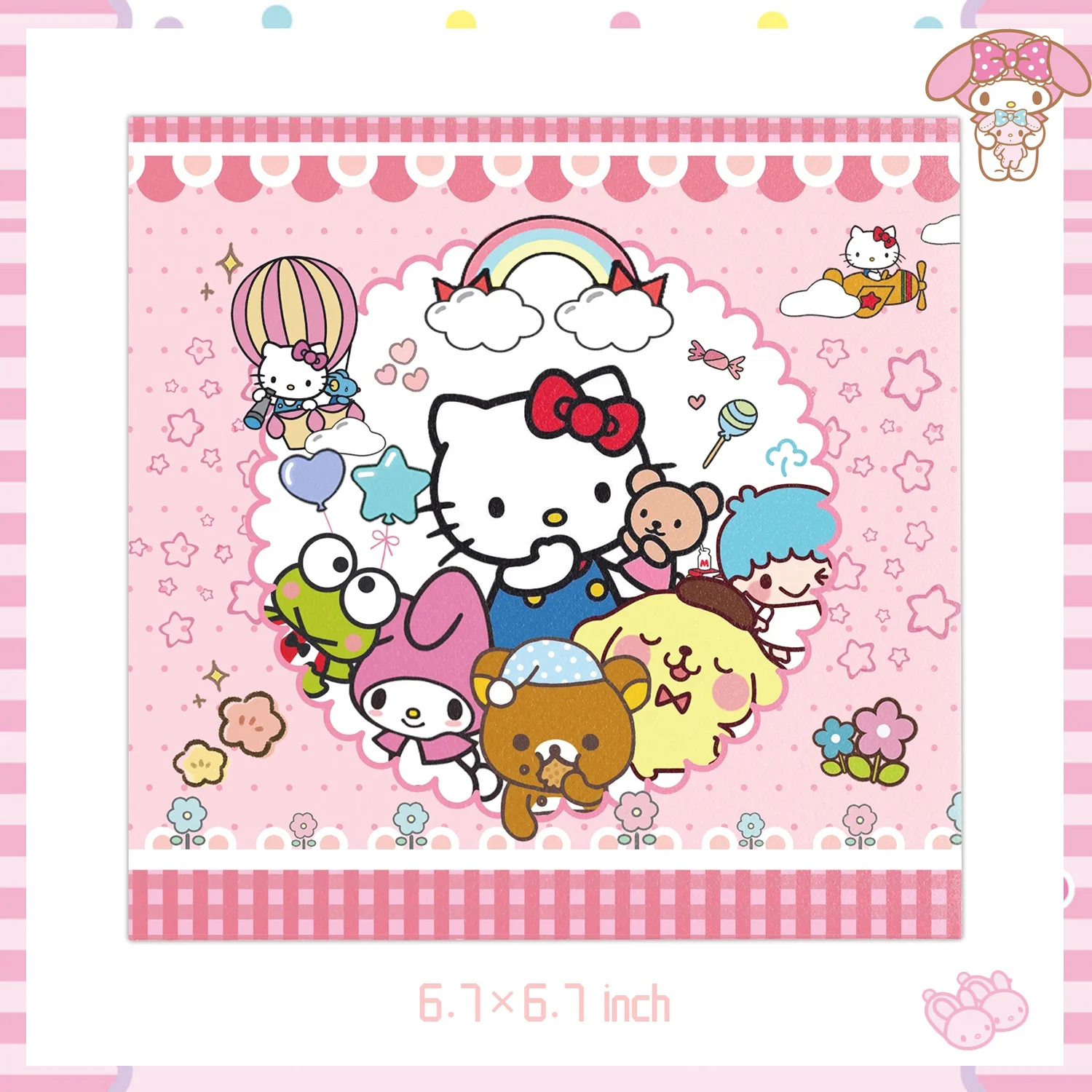 Hello Kitty Guardanapos para o Chuveiro do Bebê, Guardanapo Sanrio Cinnamoroll para Menino e Menina, Fontes para Festa de Aniversário Infantil