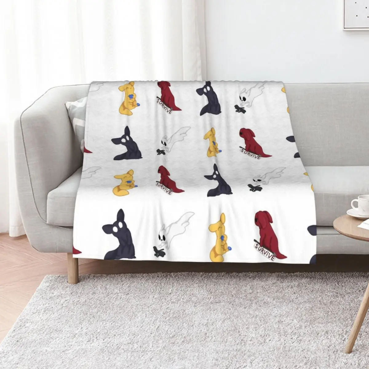 Rain World slugcats Throw Blanket Decorative Sofa Sofas Bed Fashionable for babies manga Tourist Blankets