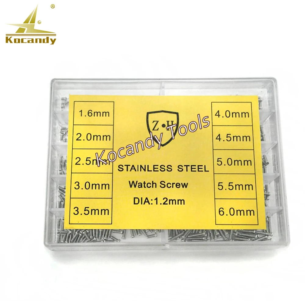 Diameter 1.2mm Stainless Steel Assorted Screws Watch Tools For Repairs Watch 10 Sizes Watch Repair Tool Kit