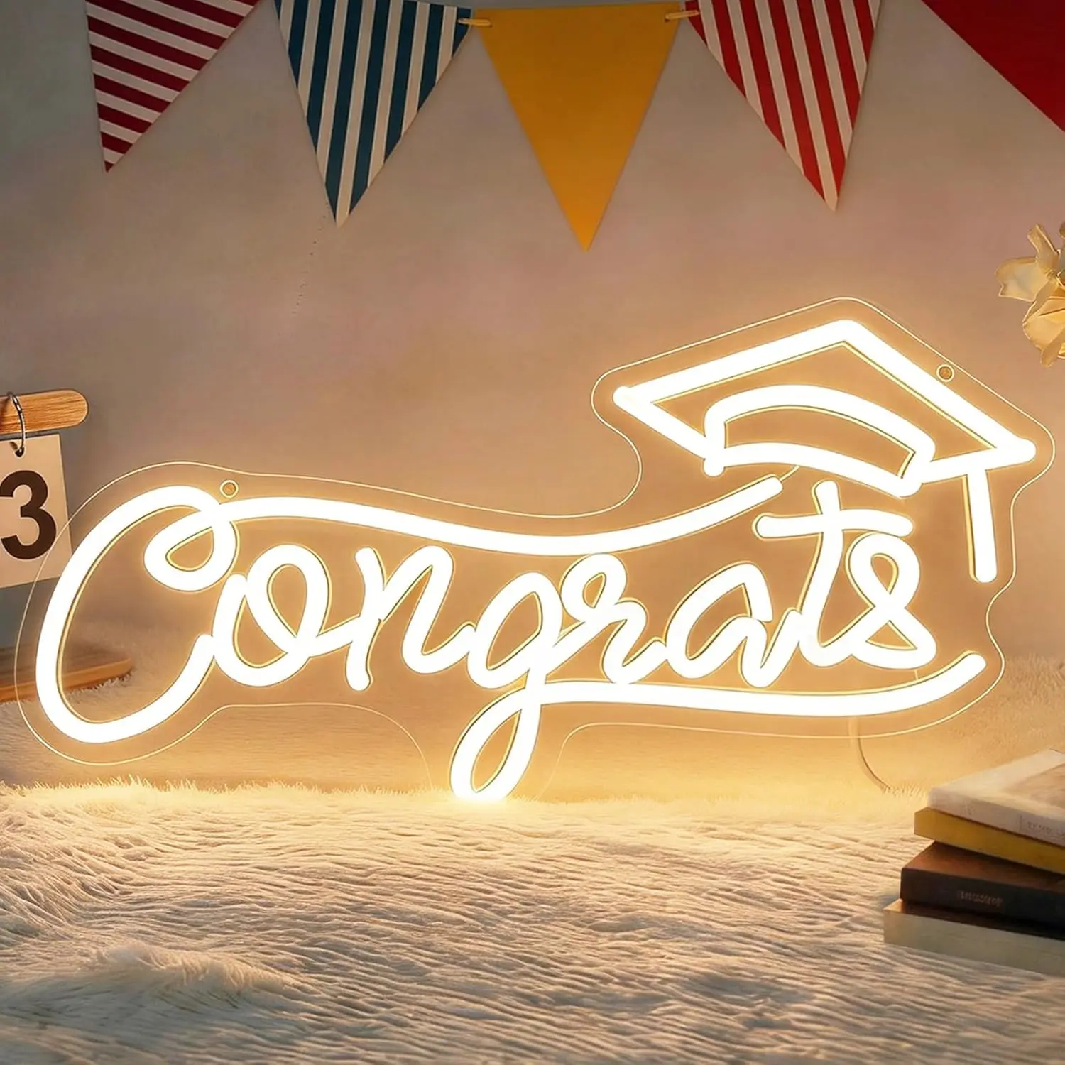 

Congrats Grad Neon Sign USB Powered LED Light for Beer Bar Classroom Game Room Bedroom Decoration Graduation Gift Art Wall Light