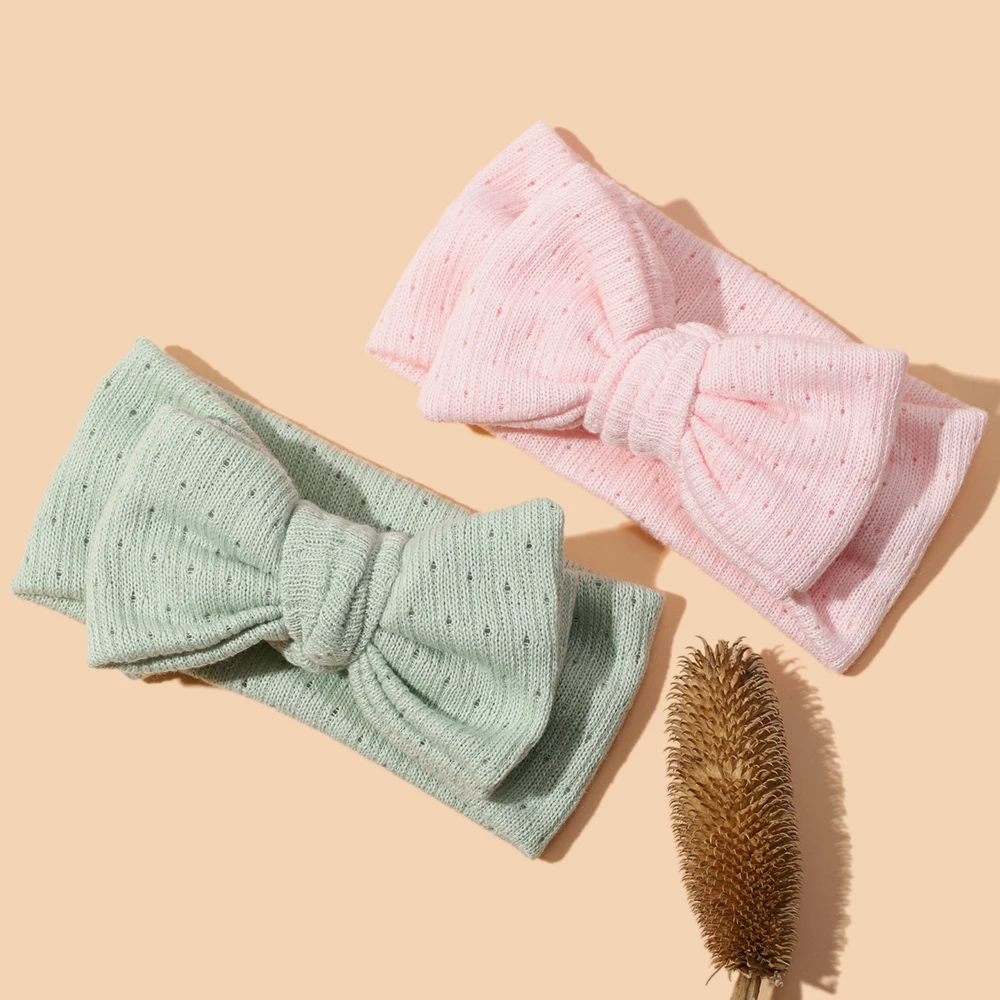 Baby Girl Hair Accessorie Solid Elastic Bow Hair Bands for Girls Soft Comfortable Baby Headband Cute Infant Photography Props