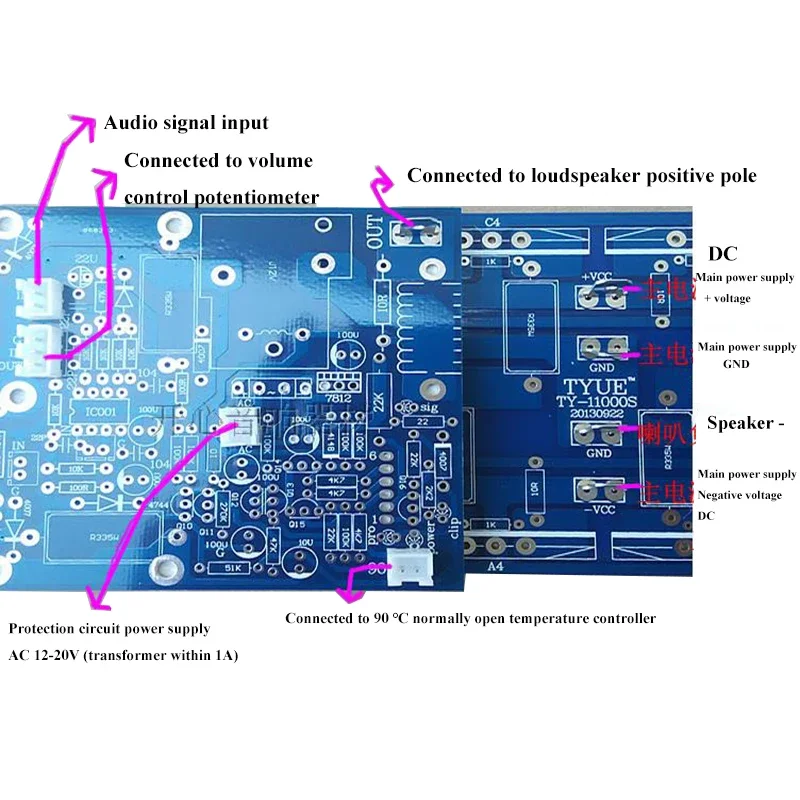 650w Mono Power Amplifier Board High Power 14pcs Toshiba Transistor C5200 A1943 IC 5532 2068 Low Noise HIFI Audio Amplifier