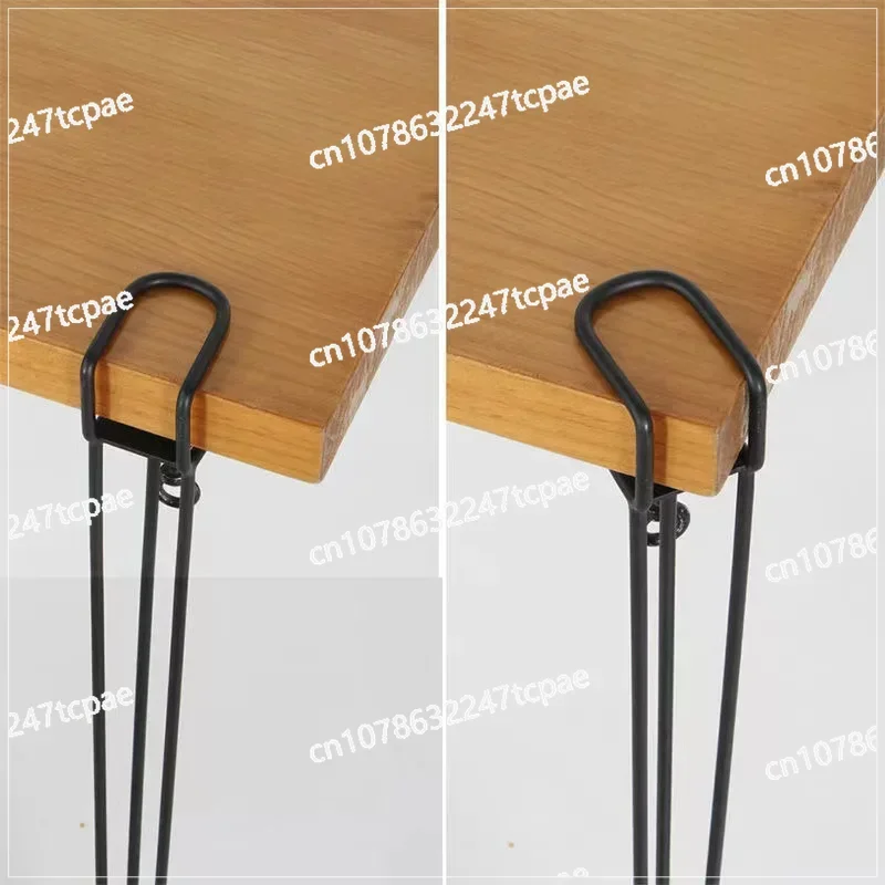 Non-perforated table leg table leg bracket metal iron F clip outdoor camping coffee table tripod diy removable desk