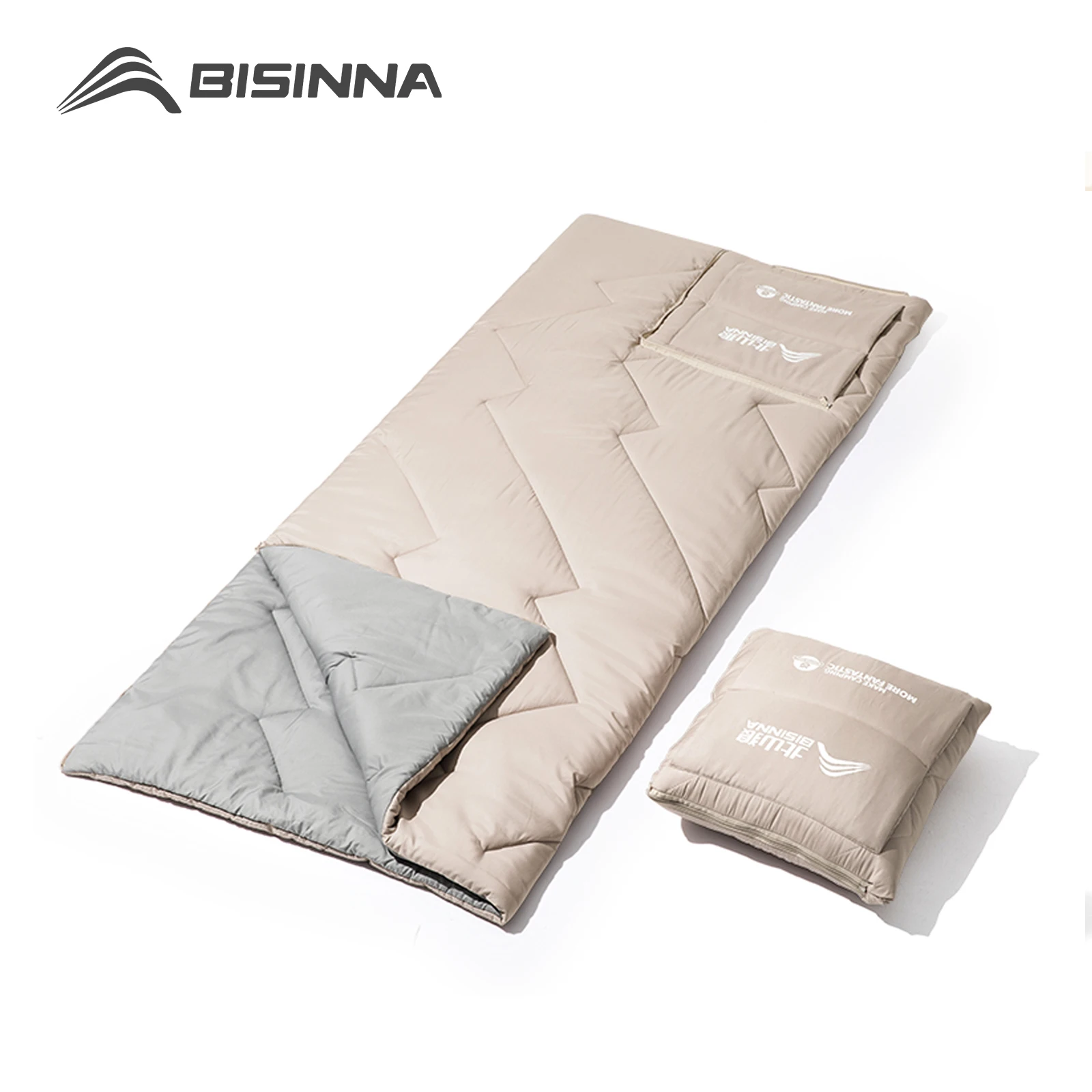 BISINNA Camping Sleeping Bag, Portable Pillow,Quilt for Traveling Pinic Hiking Car,Office Home Lunch Break Blanket