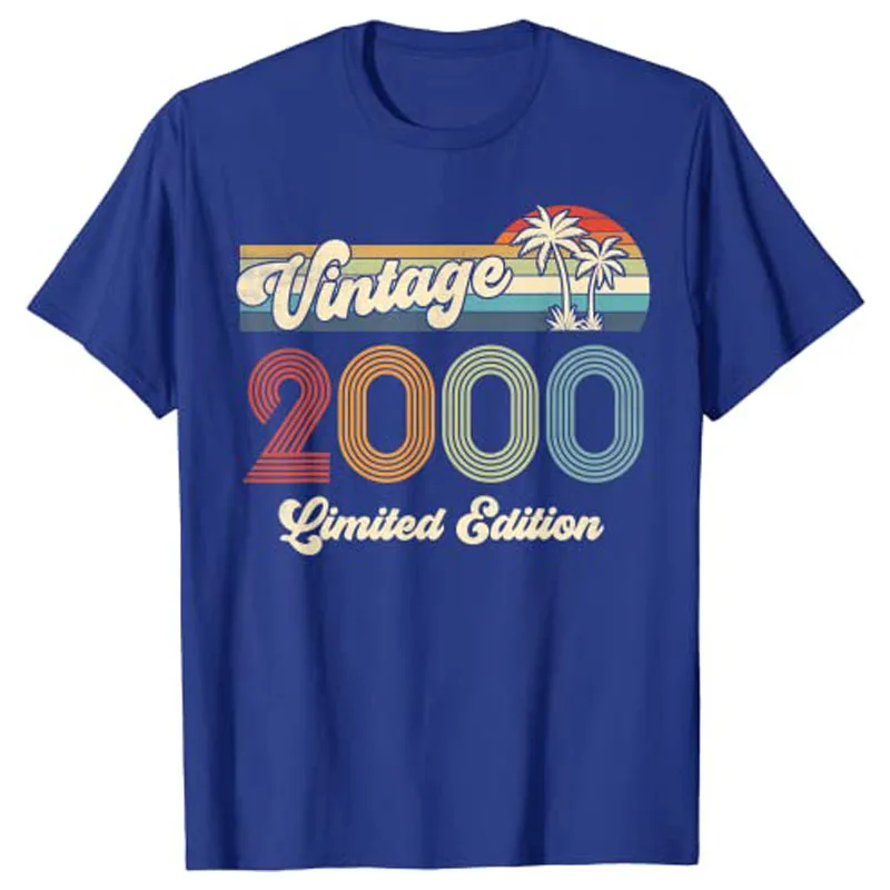 Vintage 2000 23th Birthday Shirt Limited Edition 23 Year Old T-Shirt Graphic Tee Top Gifts