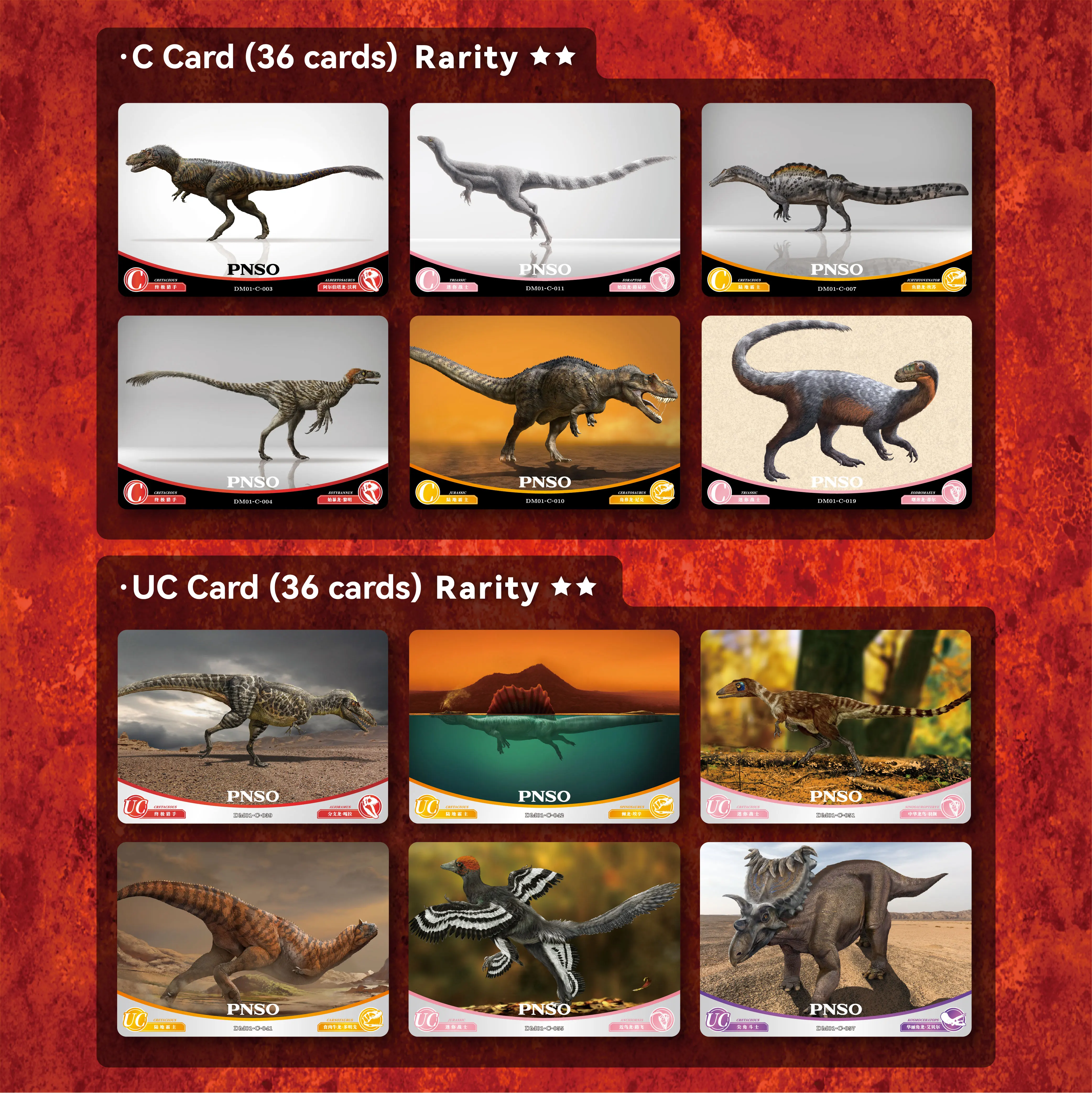 PNSO DINOSAUR STARS TRADING CARD