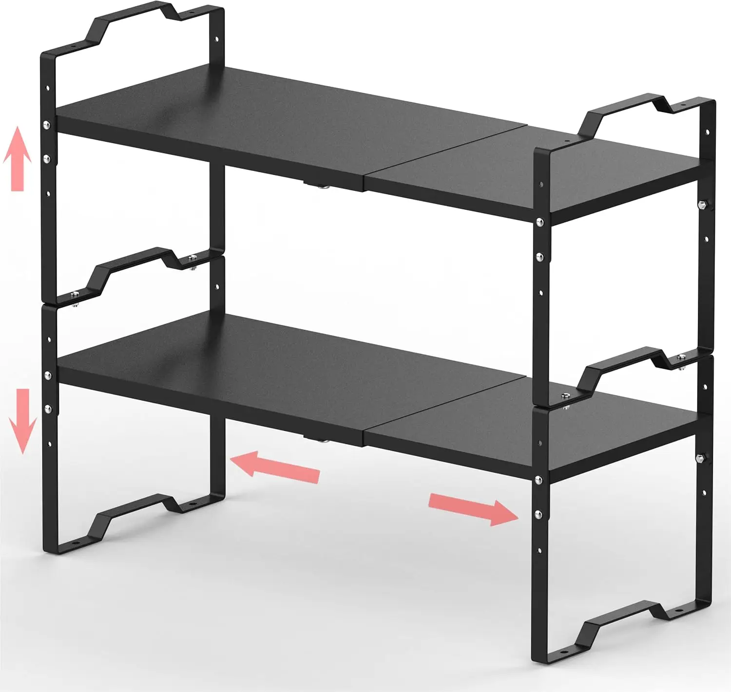 

Expandable Shelf for Cabinet Organizer Adjustable Stackable Spice Rack at Kitchen and Bathroom M , Counter Countertop C