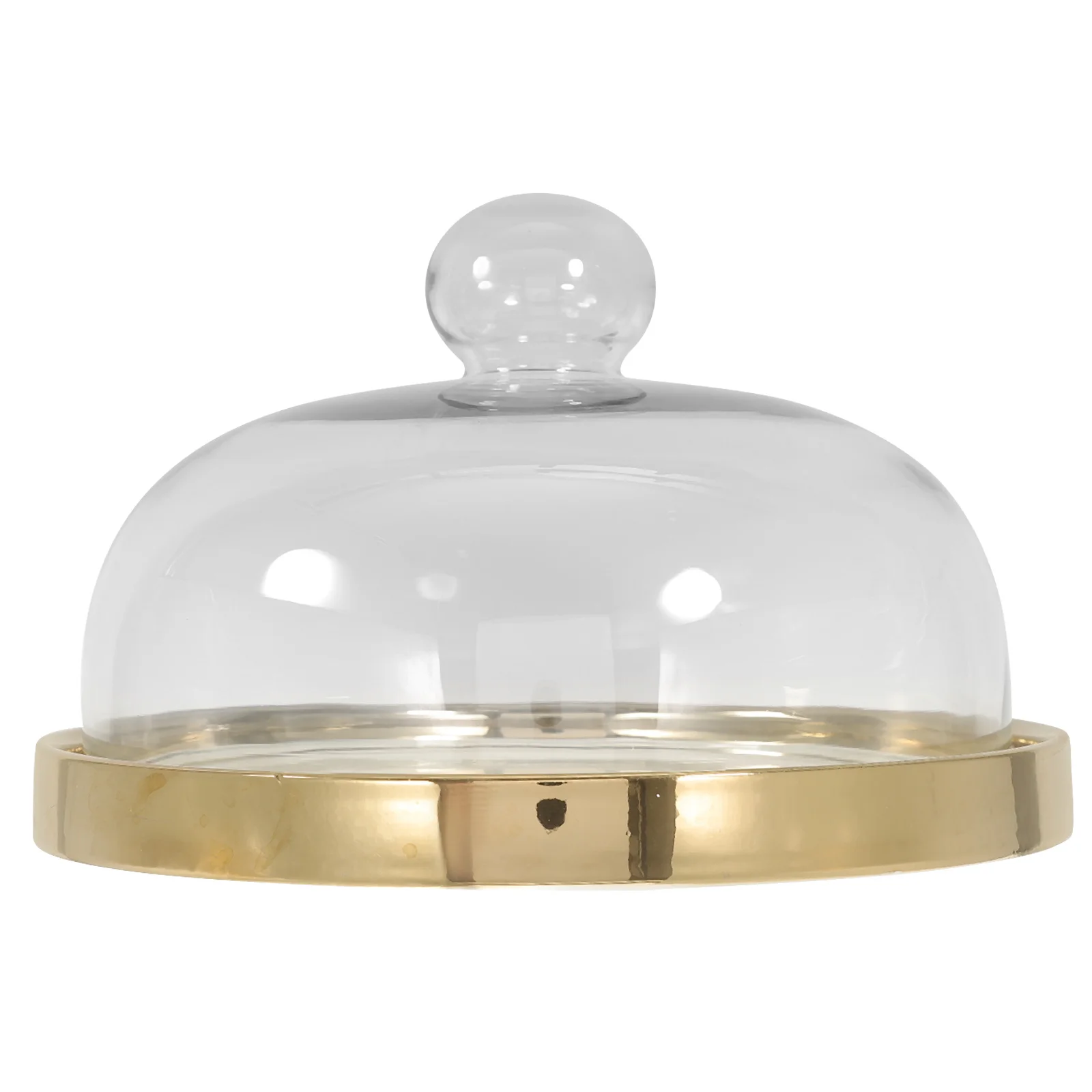صينية كعكة زجاجية مع غطاء قبة، حامل عرض الحلوى الفاخر لحفلات أعياد الميلاد وحفلات الزفاف والولائم وتقديم الطعام وصينية الكيك