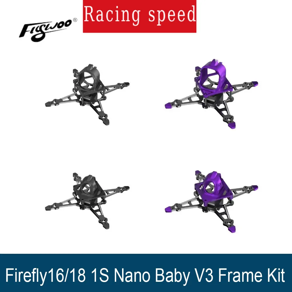 FLYWOO Firefly16/18 1S Nano Baby V3 フレームキット、マイクロFPVドローンDIYパーツに適しています