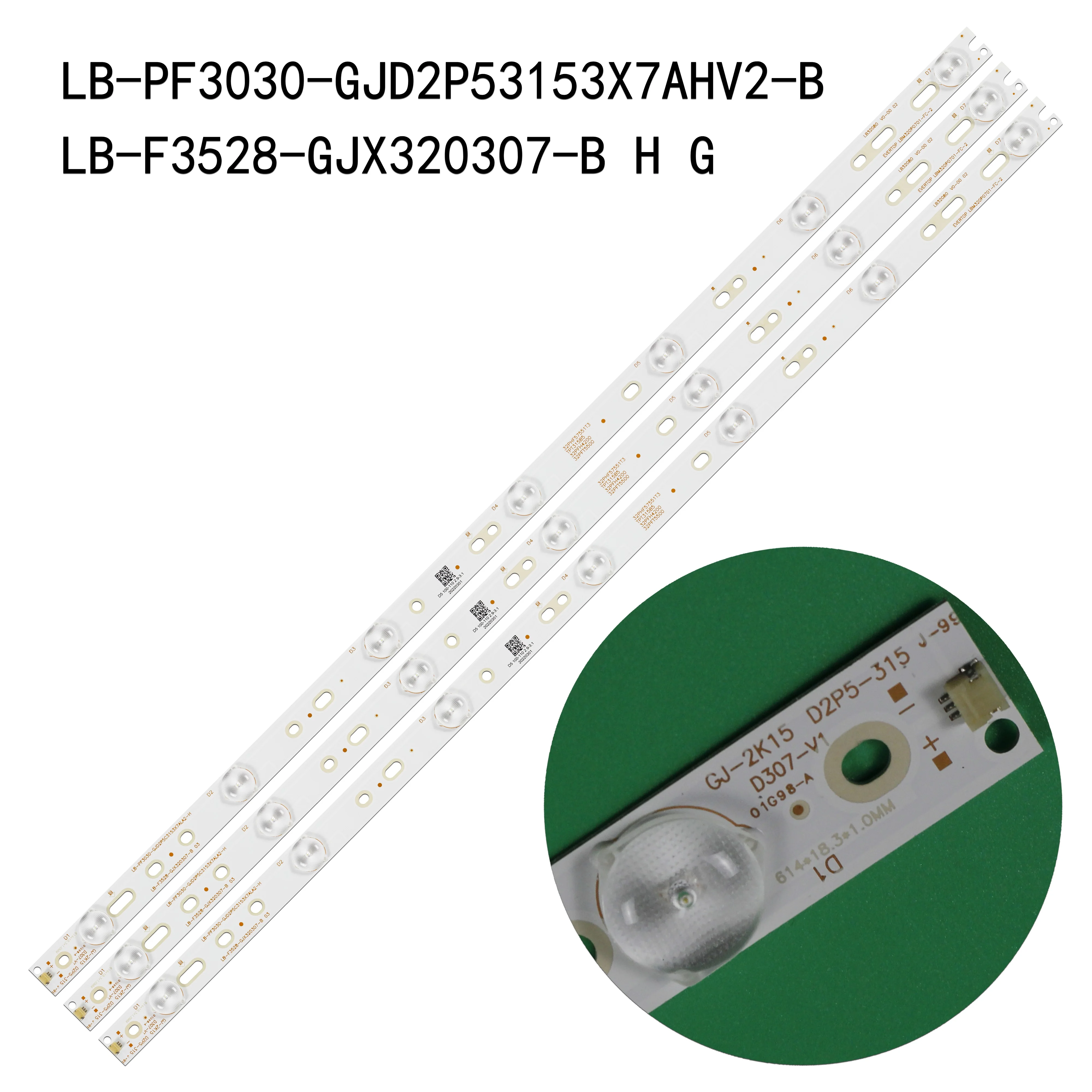

led strip GJ-2K16 GEMINI-315 For 32PFS5501 32PHS5301 32PFS6401 32LJ550B-SA 32LJ500V 32LH500D KDL-32R330D LB32080 TPT315B5