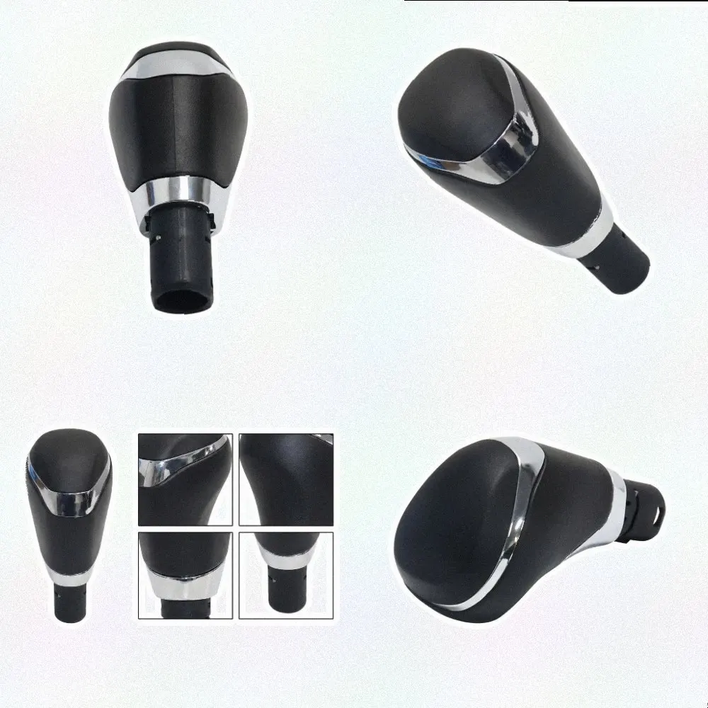 AT Transmission Handle Car Gear Shift Knob Robust ABS Material Bright Black Finish Bright Black For Daily Driving Use
