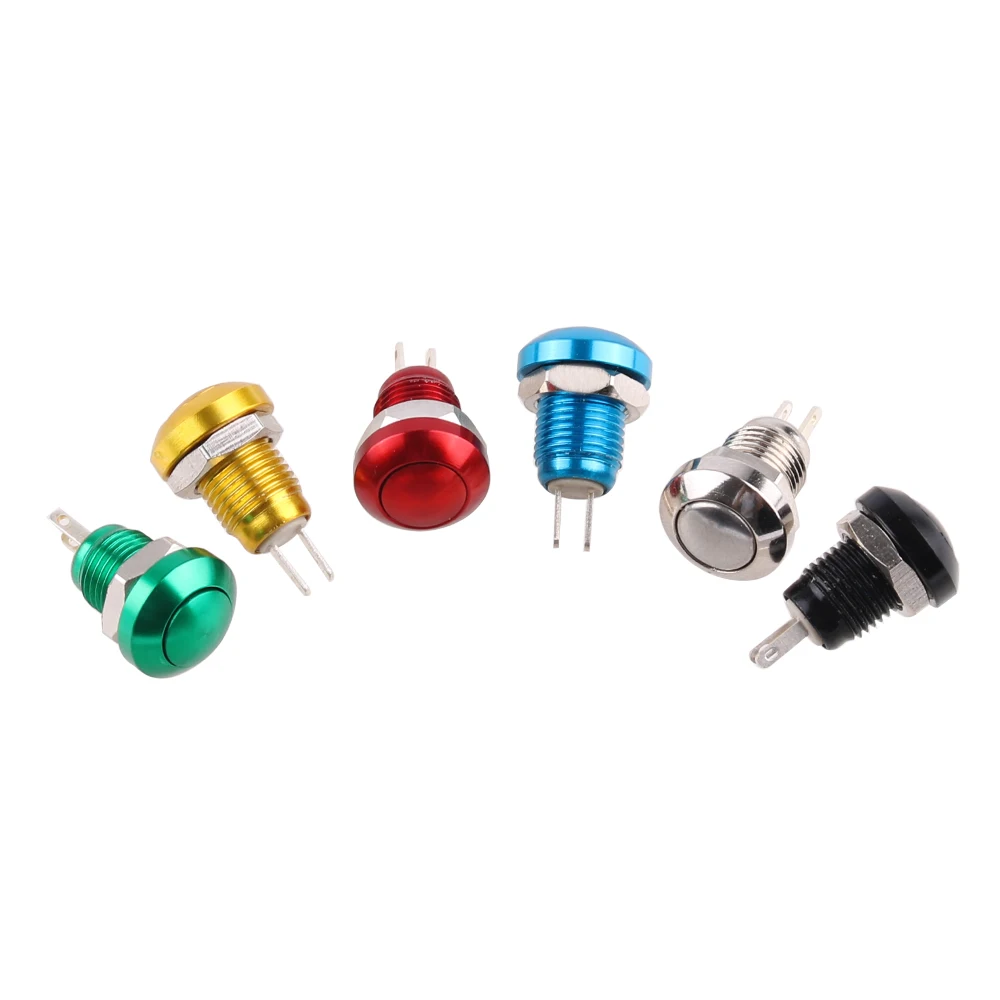 8mm Momentary Waterproof Metal Horn Doorbell Bell Push Button Switch Car Auto Engine PC Power Start Home appliance