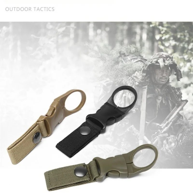 

Outdoor tactics nylon webbed water bottle buckle multi-functional mountaineering buckle portable water bottle quick hanging mine