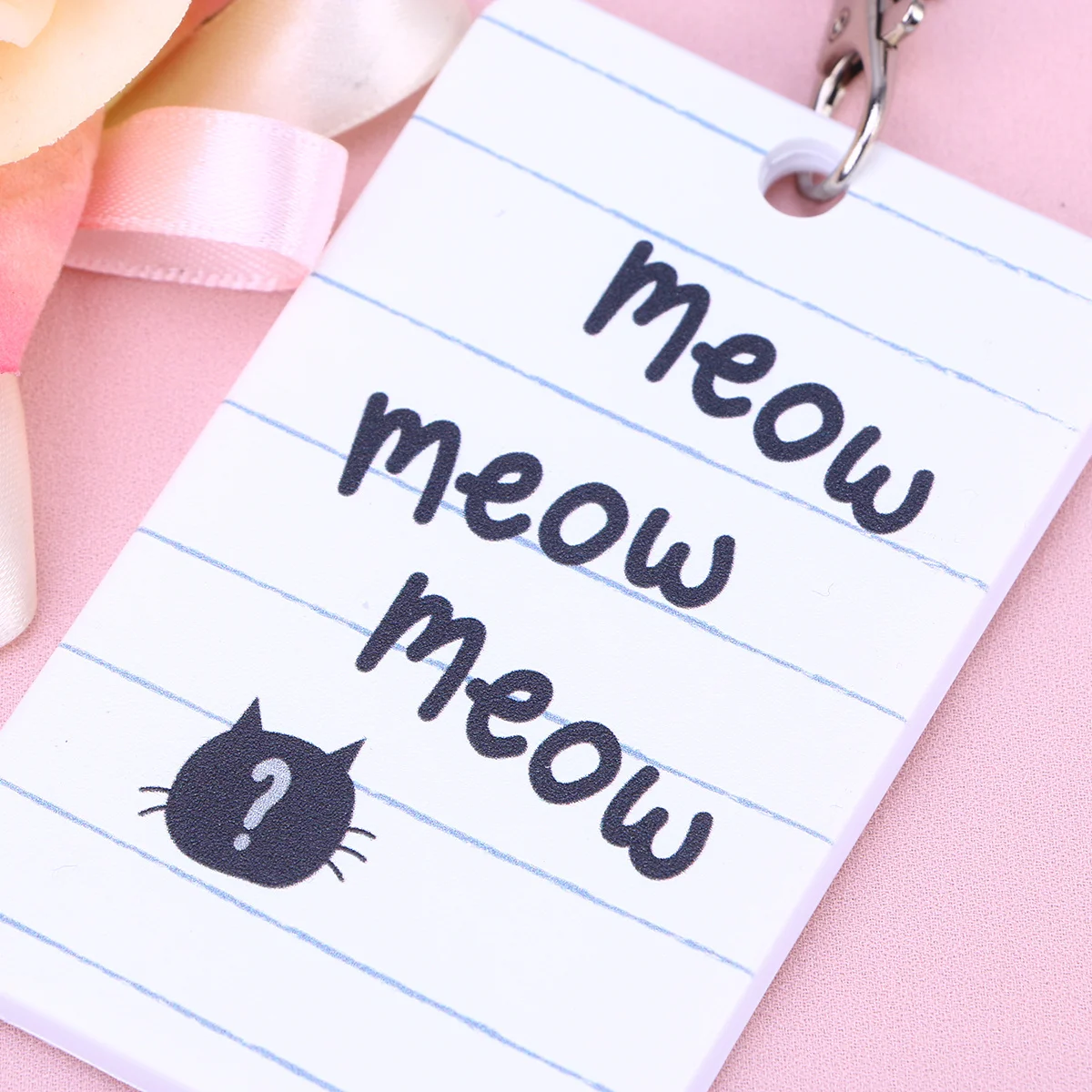 

Subway Id Holder Cartoon Sleeves Badge Case Double Sided Plastic Key Ring Keychain for Gift Home Office School