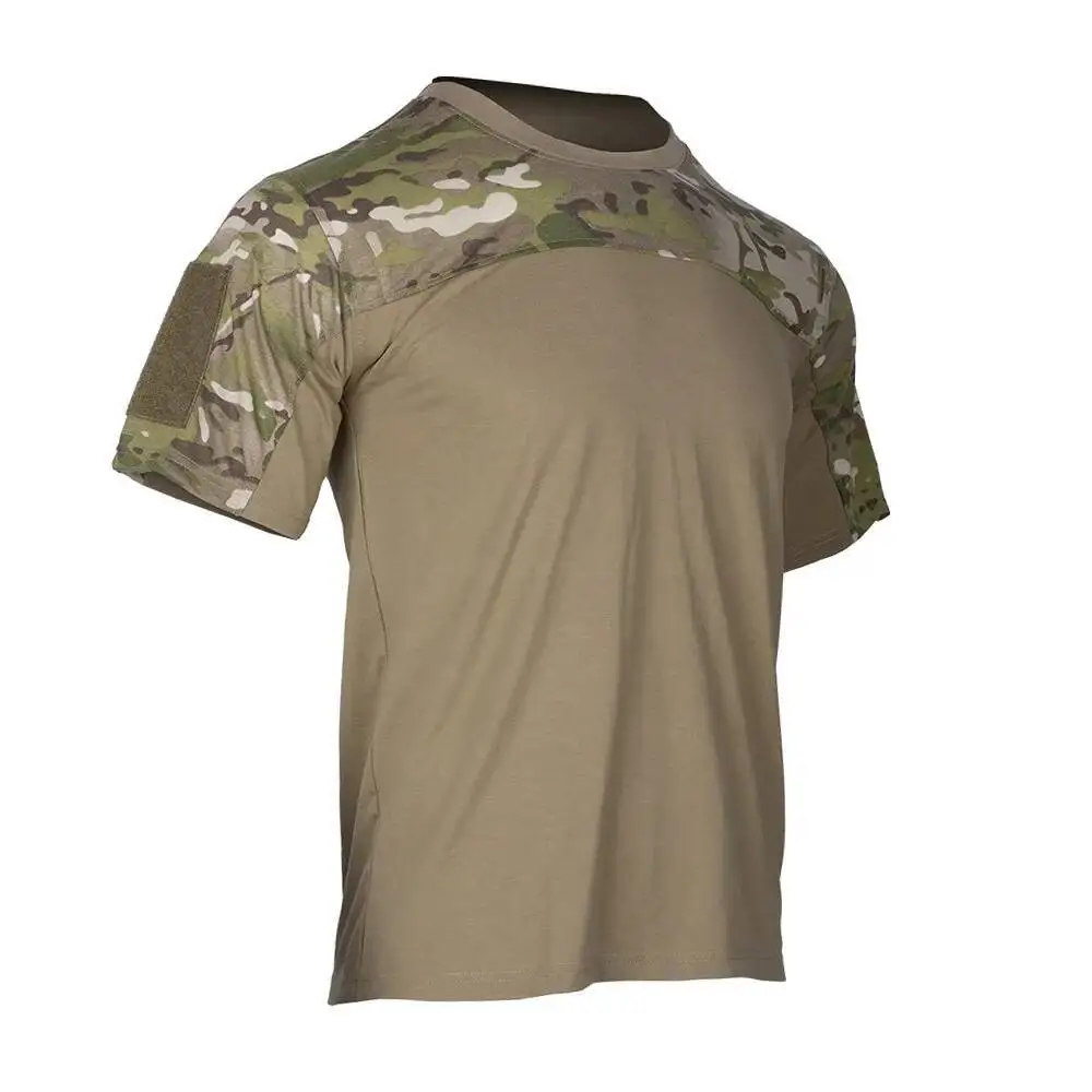 

Camouflage Tactical Short Sleeve T Shirt Men Summer Outdoor Hiking Sports Quick Dry Thin Breathable Cotton T Shirt Male Tops Tee