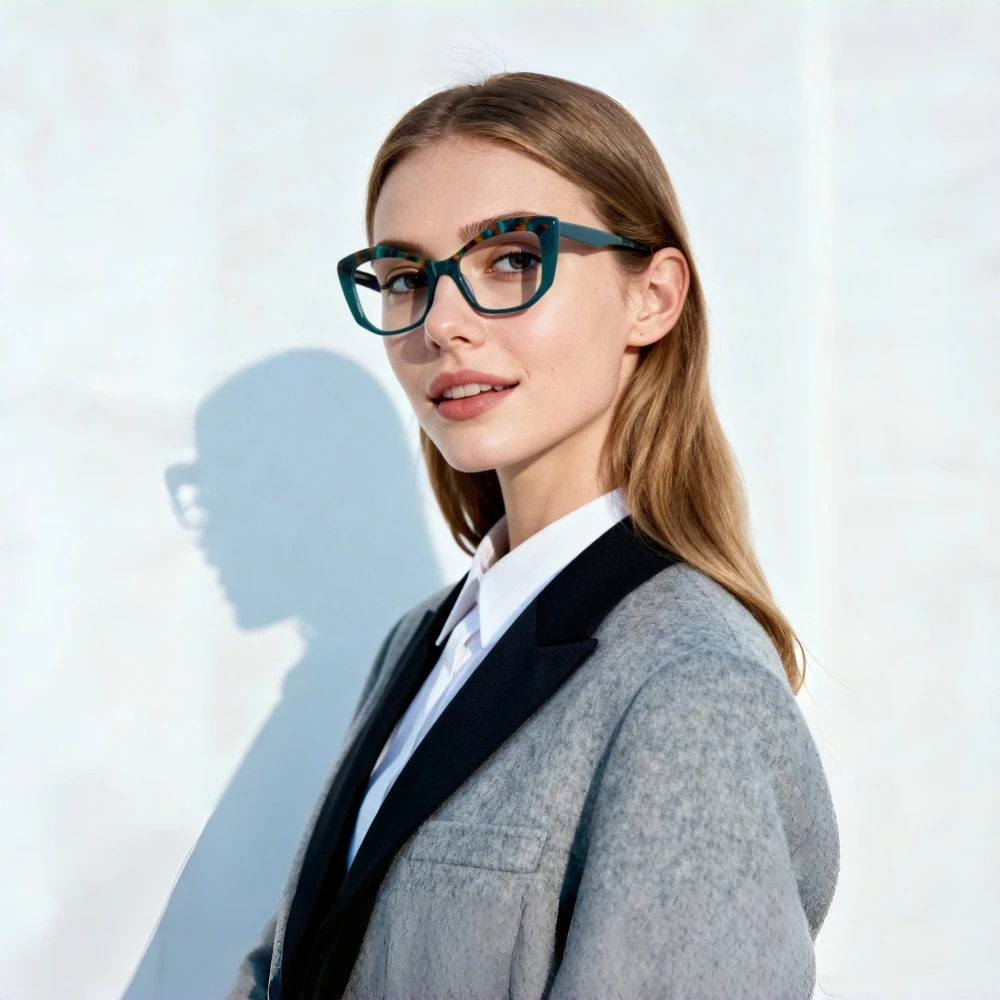 빈티지 여성 패션 고급 아세테이트 프레임 럭셔리 캣아이 - Women'S Fashion Glasses With Clear Lenses 리뷰 및 가격