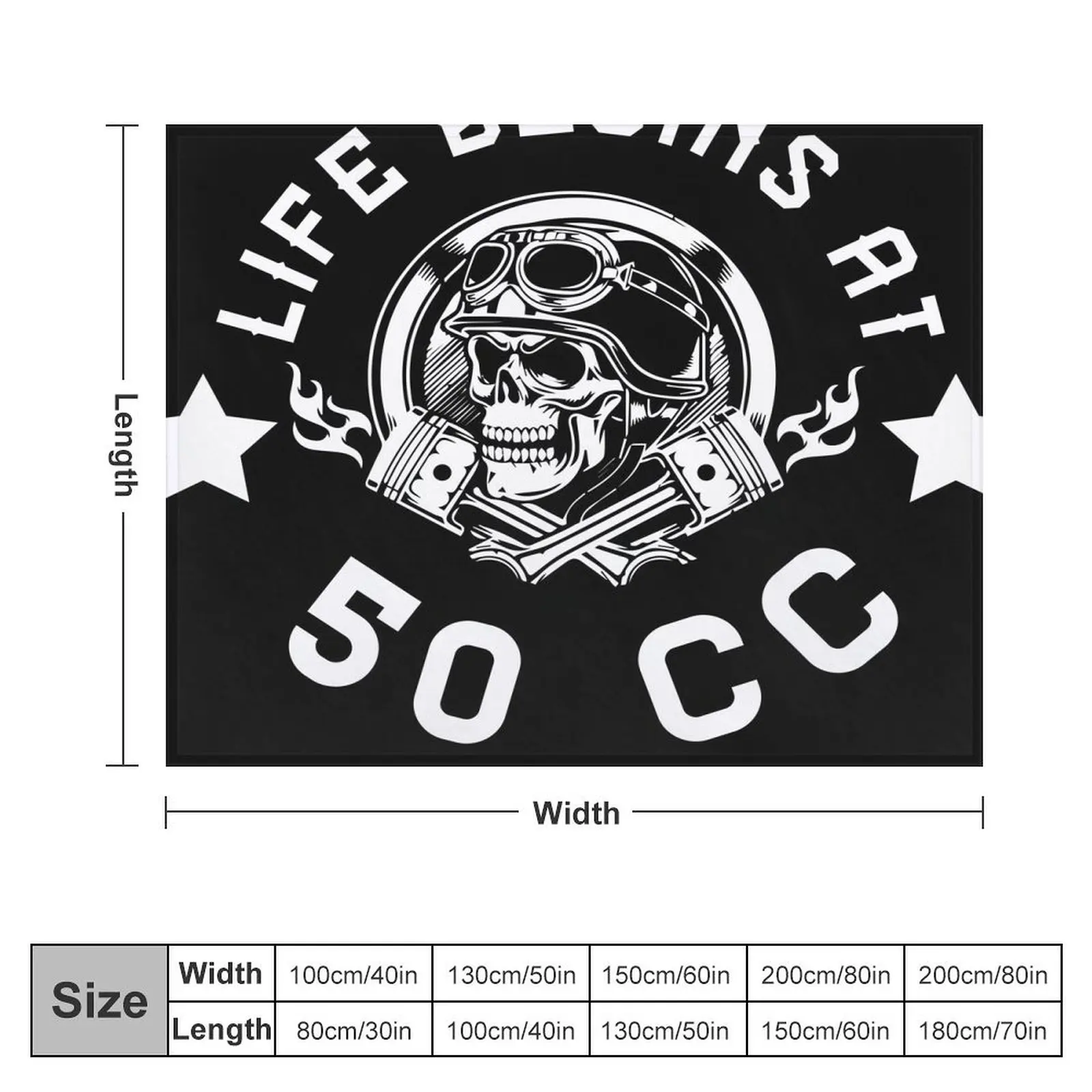 Life Begins At 50 CC Scooter Throw Blanket Vintage Flannels Summer Beddings for winter Blankets