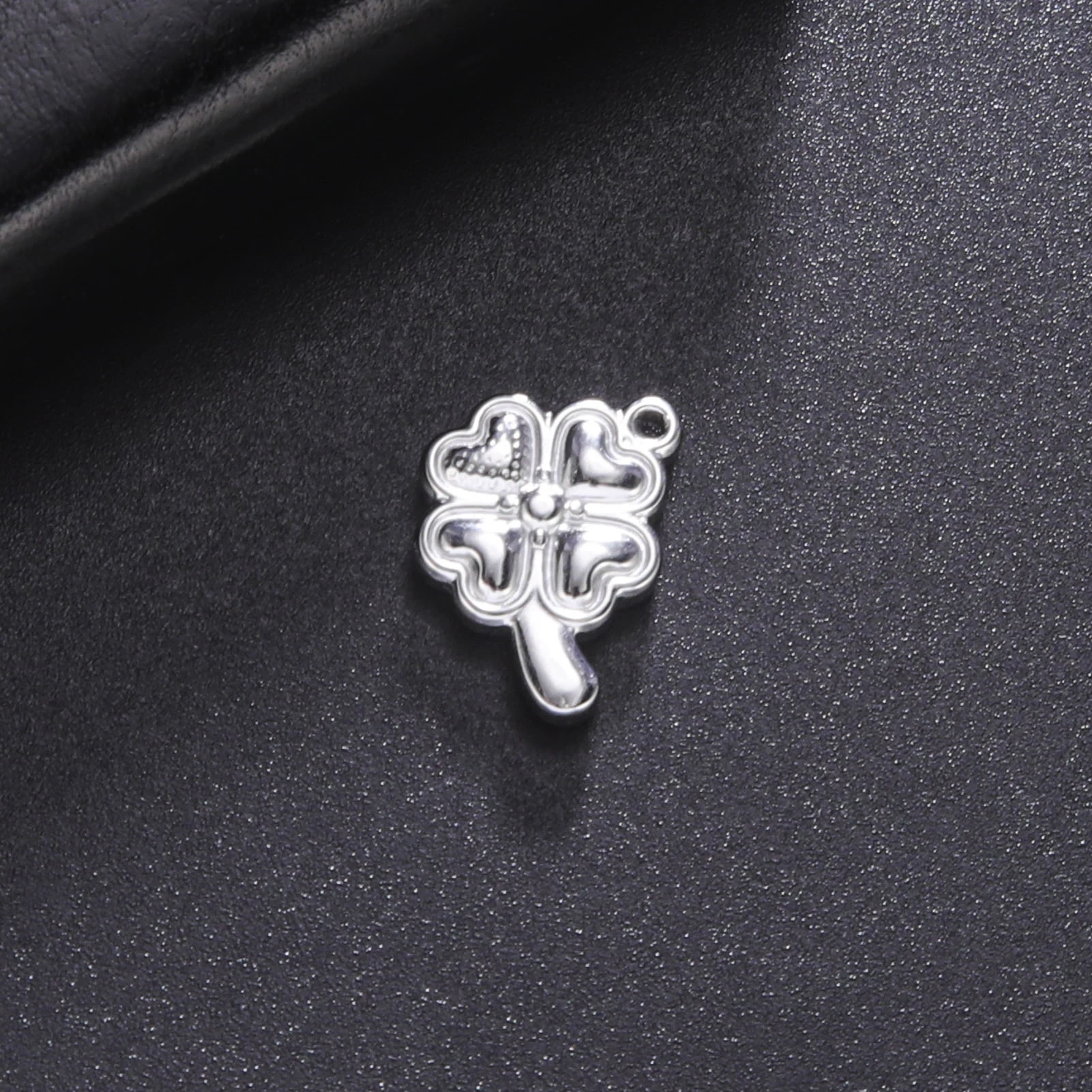 Teamer 5pcs Stainless Steel Charms for Jewelry Making Four-leaf Clover Flower Tree of Life Pendant for Bracelet DIY Accessories
