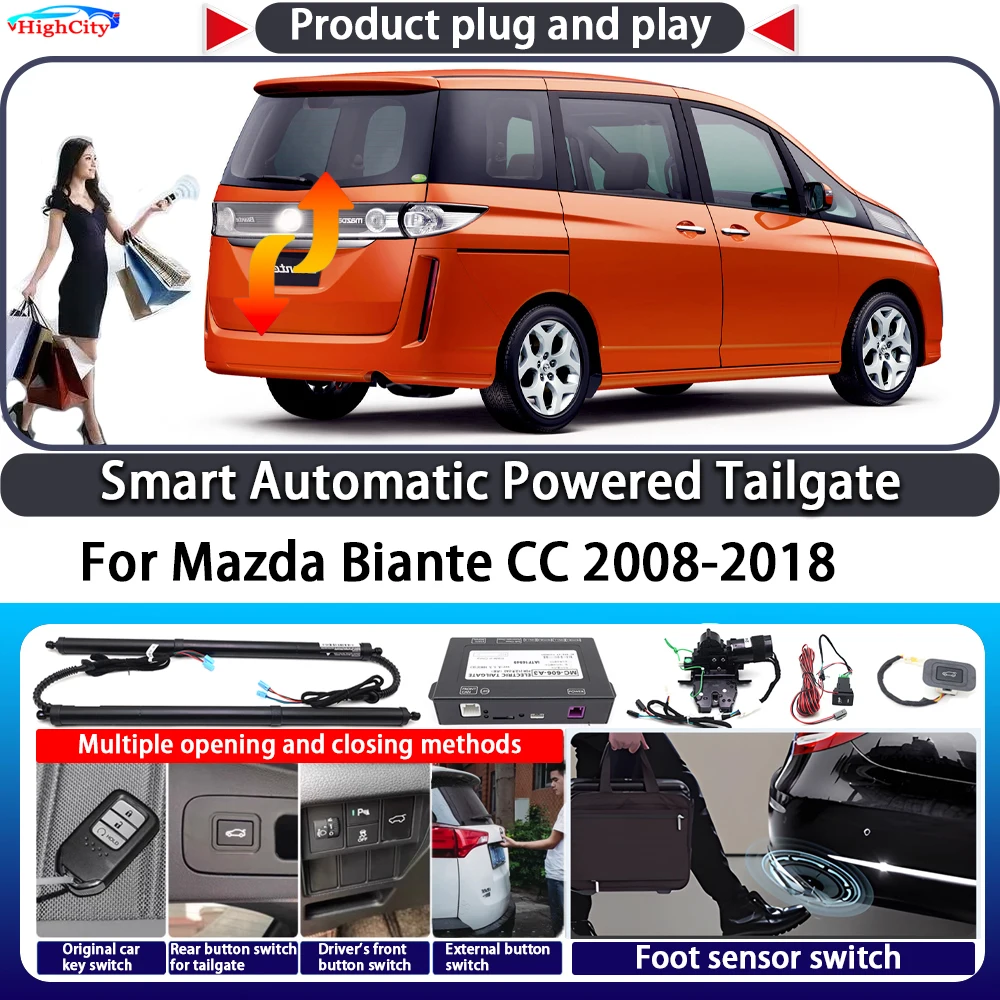 

For Mazda Biante CC 2008-2018 OEM Smart Automatic Powered Tailgate Key Control Trunk Lift Close Kit Electric Power Tailgate