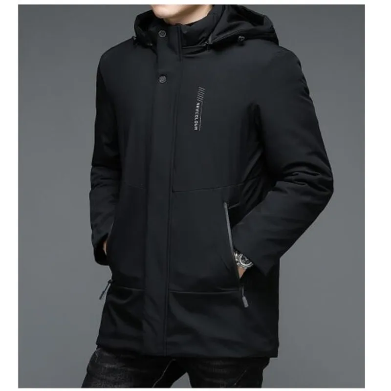 

Top Quality Warm Thick Winter New Brand Casual Fashion Mens Parka Jacket Classic Hooded Windbreaker Outerwear Coats Men Clothes