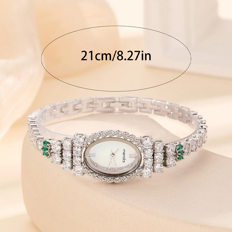 Luxury Princess Watch Cubic Zirconia Elements Crystal Bracelet Watch For Women Daily Party Evening Wear Bride Watches Jewellery