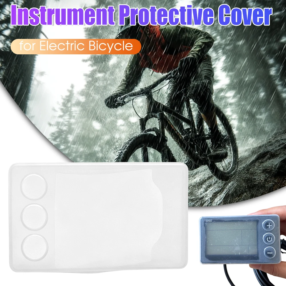 S866 LCD Display Instrument Dust Covers Scratch-Resist E-Bike Display Silicone Protector Rainproof Speedometer Monitor Case