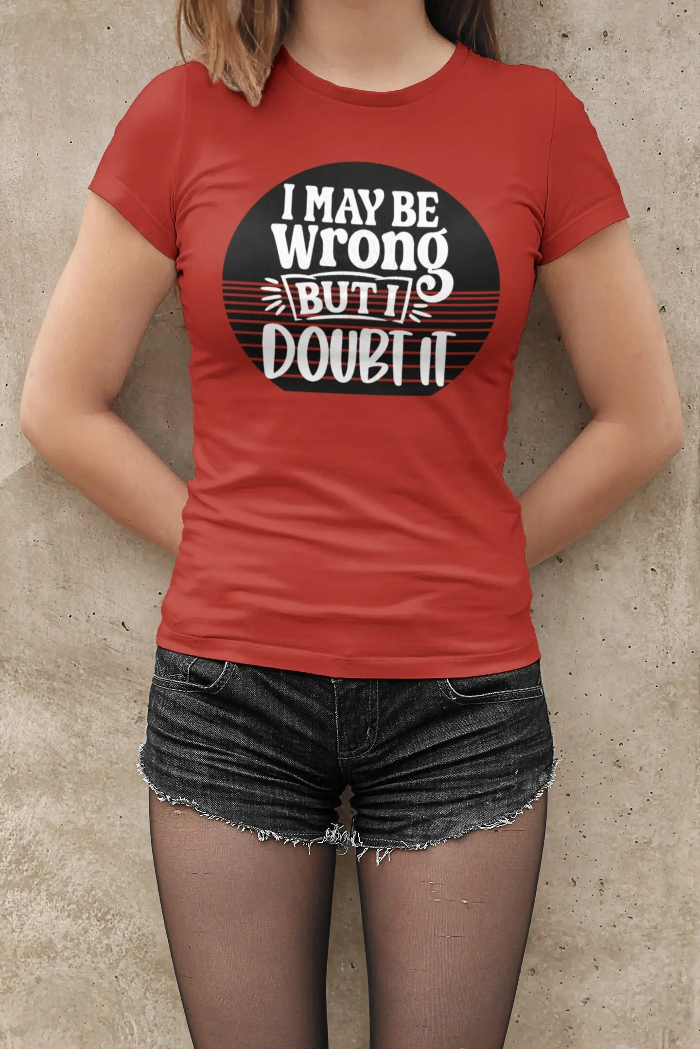 

Забавная футболка ConfidenT I May Be Wrong But Doubt It для мужчин и женщин m