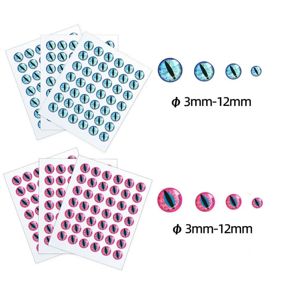 

50pcs Holographic Fishing Lure Eyes 3mm/6mm/9mm/12mm Fake Fish Eyes 5D Fish Eyes Simulation Adhesive Artificial Fish Eyes