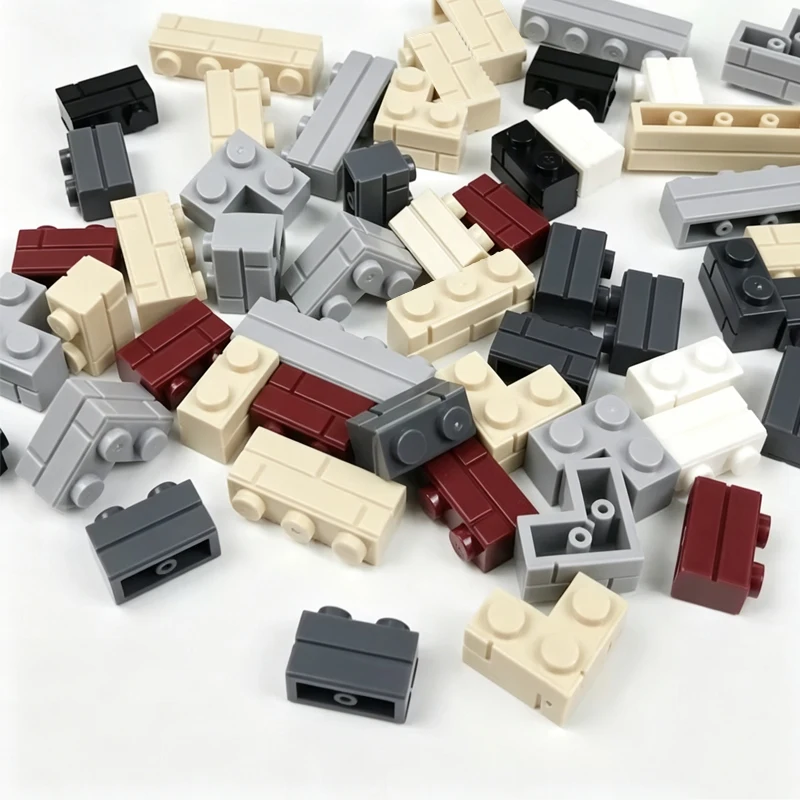 120Pcs Building Block Simulation City MOC Wall Brick Building Block Model Building Accessories Castle Construction Kids Toys