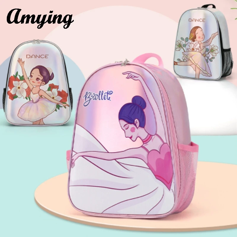 Mochila de grande capacidade brilhante para crianças, bolsa de armazenamento para ballet dance, mochila princesa para meninas, esportes de ginástica, ioga, jazz, novo