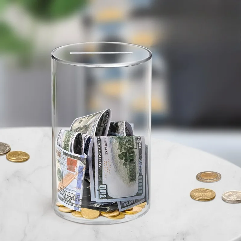 

Acrylic Piggy Bank Transparent Birthday Gift Piggy Bank Large Capacity Adult and Child Piggy Bank Box