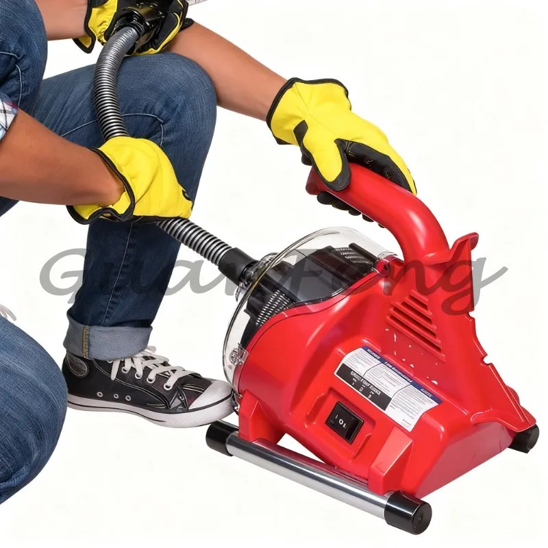 120W 220V Auto‑Feed Electric Drain Cleaner, 19‑28MM Flexible Shaft Sewer Pipe Dredging Machine for  Kitchen Pipeline Cleaning