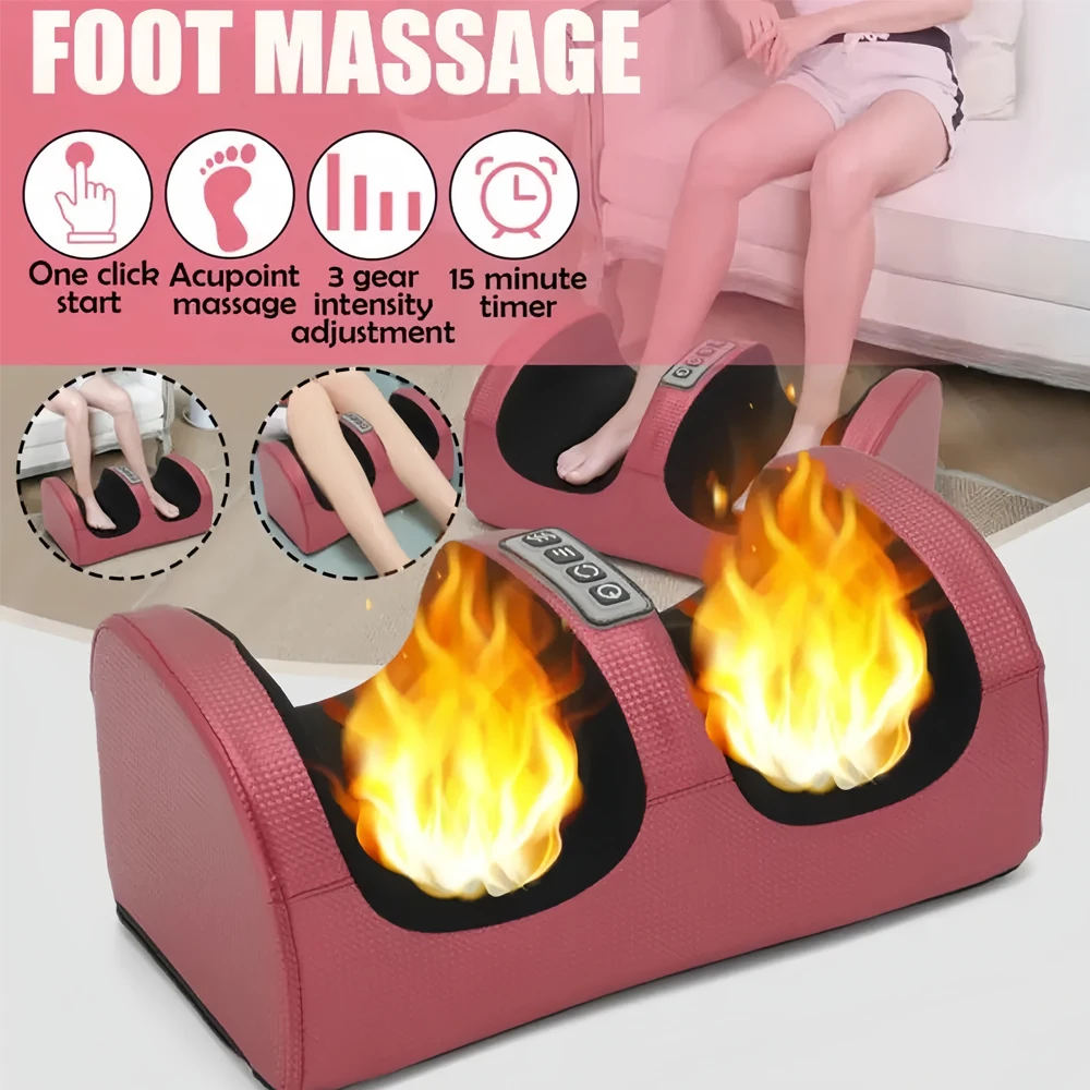 

Электрический массажер для ног с подогревом шиацу, разминание давления, компрессия, расслабление мышц ног, кровообращение, инструменты для ухода за домом