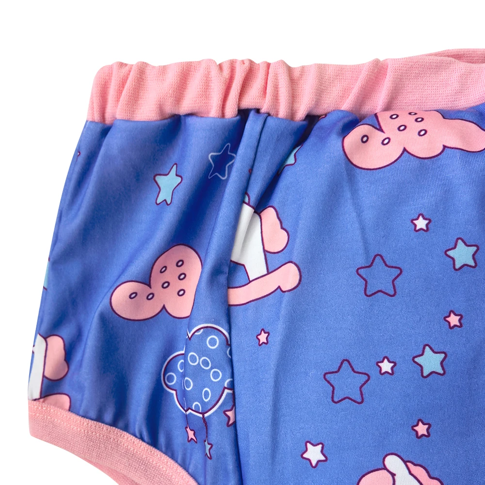 Waterproof Cotton Adult Baby Training Pants Magical girl with bow Reusable Infant Shorts Underweaer Cloth Diapers Panties Nappy