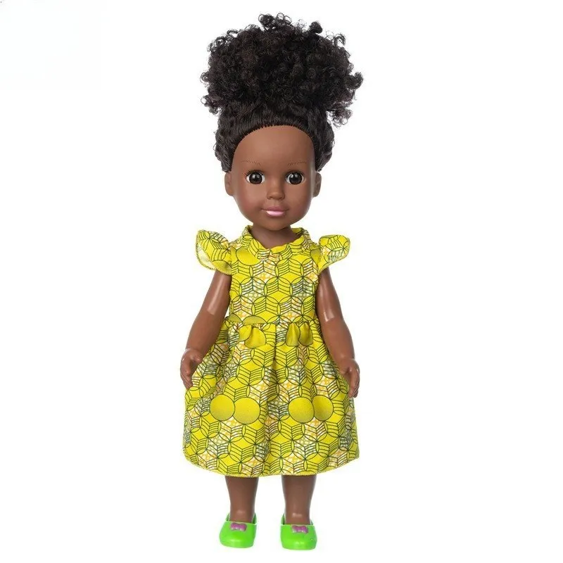 

35CM African Reborn Doll，Children's Rubber Figurine，Realistic Baby Companion Toy
