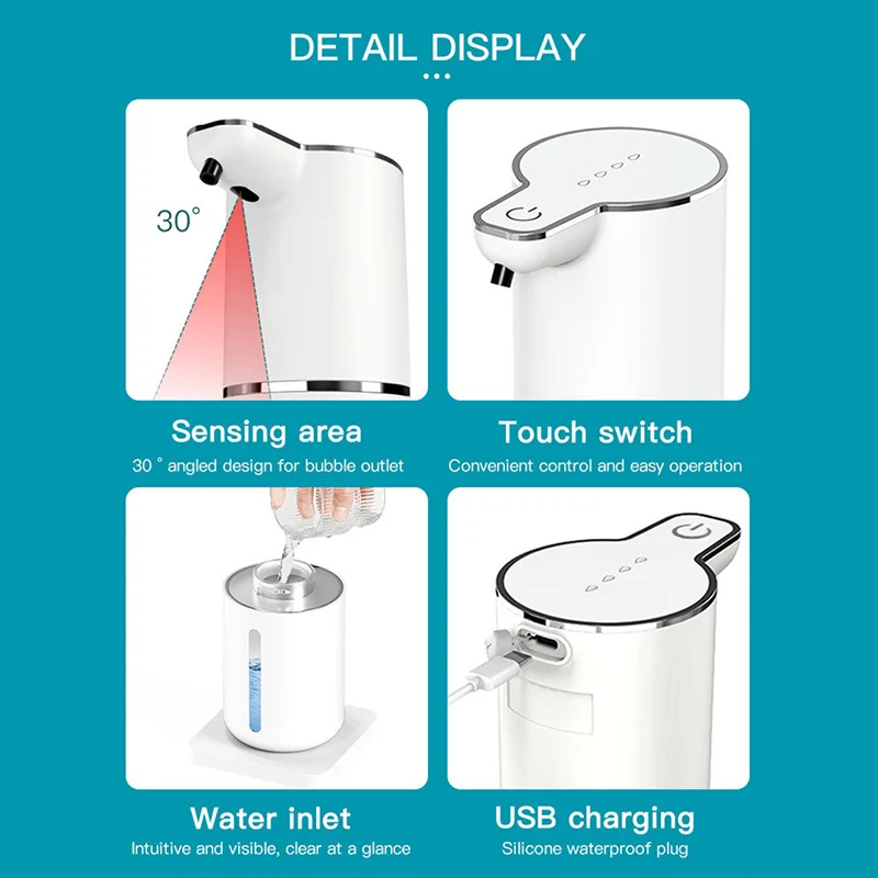 Spot Automatic Induction Foam Hand Sanitizer Wit Can Produce Foam Wash Mobile Phone Household Hotel Soap Dispenser Wall Mounted