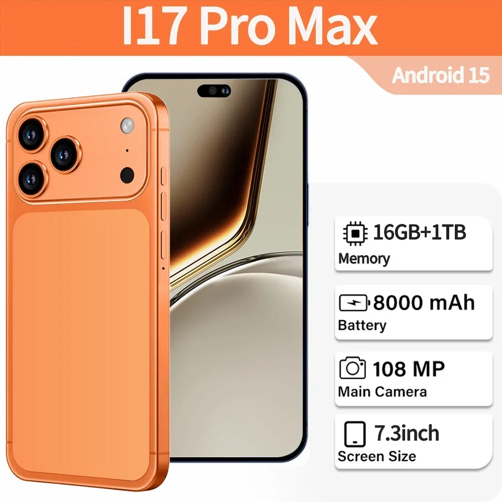 2026 New I17 Pro Max original global version HQ intelligent 4G 5G Snapdragon8 dual card dual standby 8000mAh battery Arriva