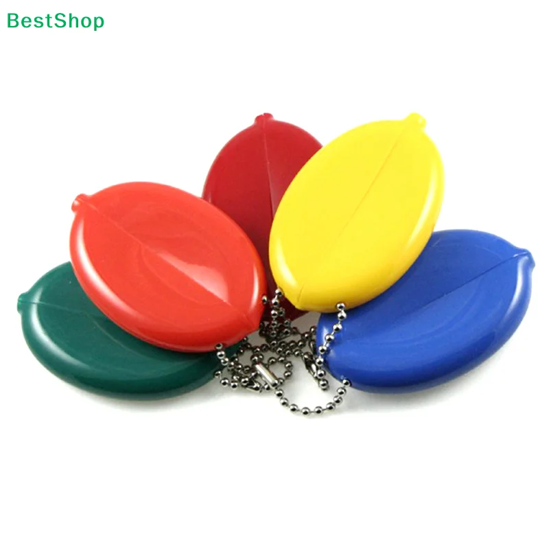 ★Small Oval Coin Purse Holds Change Mini Coin Purse Coin Holders With Chain For Men Women