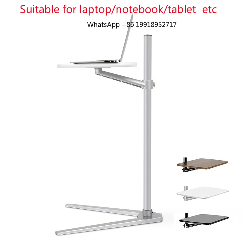 UP-8T Multifunction 3in1 Computer Floor Stand for All Laptop/Tablet PC/Smartphone Holder Height/Angle Adjustable with Mouse Tray