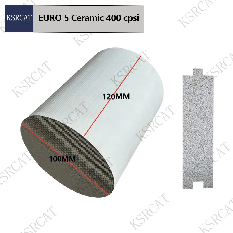 Ceramic EURO 5 400cpsi Catalytic Converter 100*120mm for Honeycomb Ceramic Car Exhaust System Catalyst