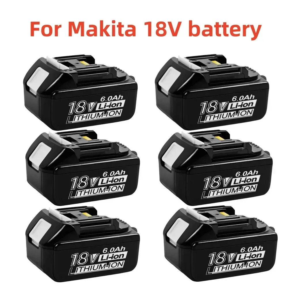 8000มิลลิแอมป์ต่อชั่วโมงสำหรับ Makita แบตเตอรี่18โวลต์สามารถชาร์จได้เครื่องมือไฟฟ้าแบตเตอรี่18โวลต์มาคิตะพร้อมไฟ LED เปลี่ยนลิเธียมไอออน LXT BL1830 BL1850 BL1860