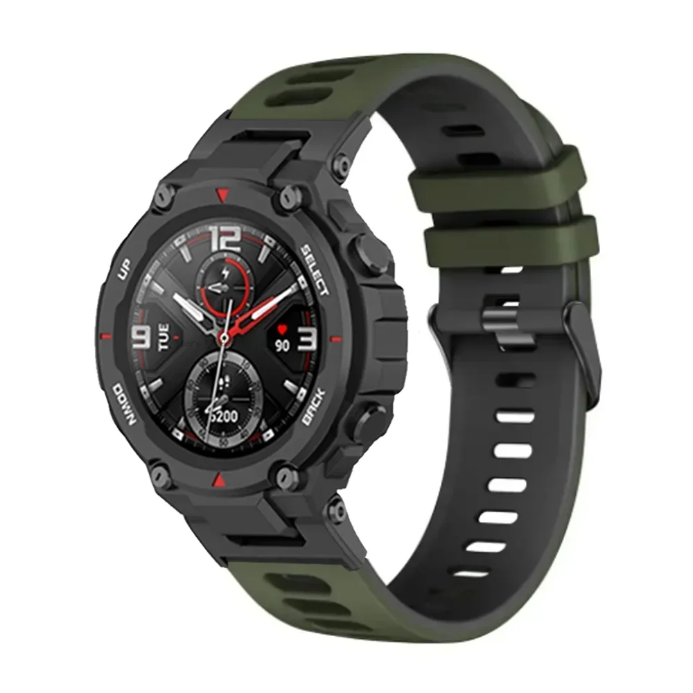 สายซิลิโคนสำหรับ huami amazfit สร้อยข้อมือสมาร์ทวอท์ช T-Rex Pro สายรัดข้อมือเปลี่ยนได้สำหรับ amazfit trex/trex 2