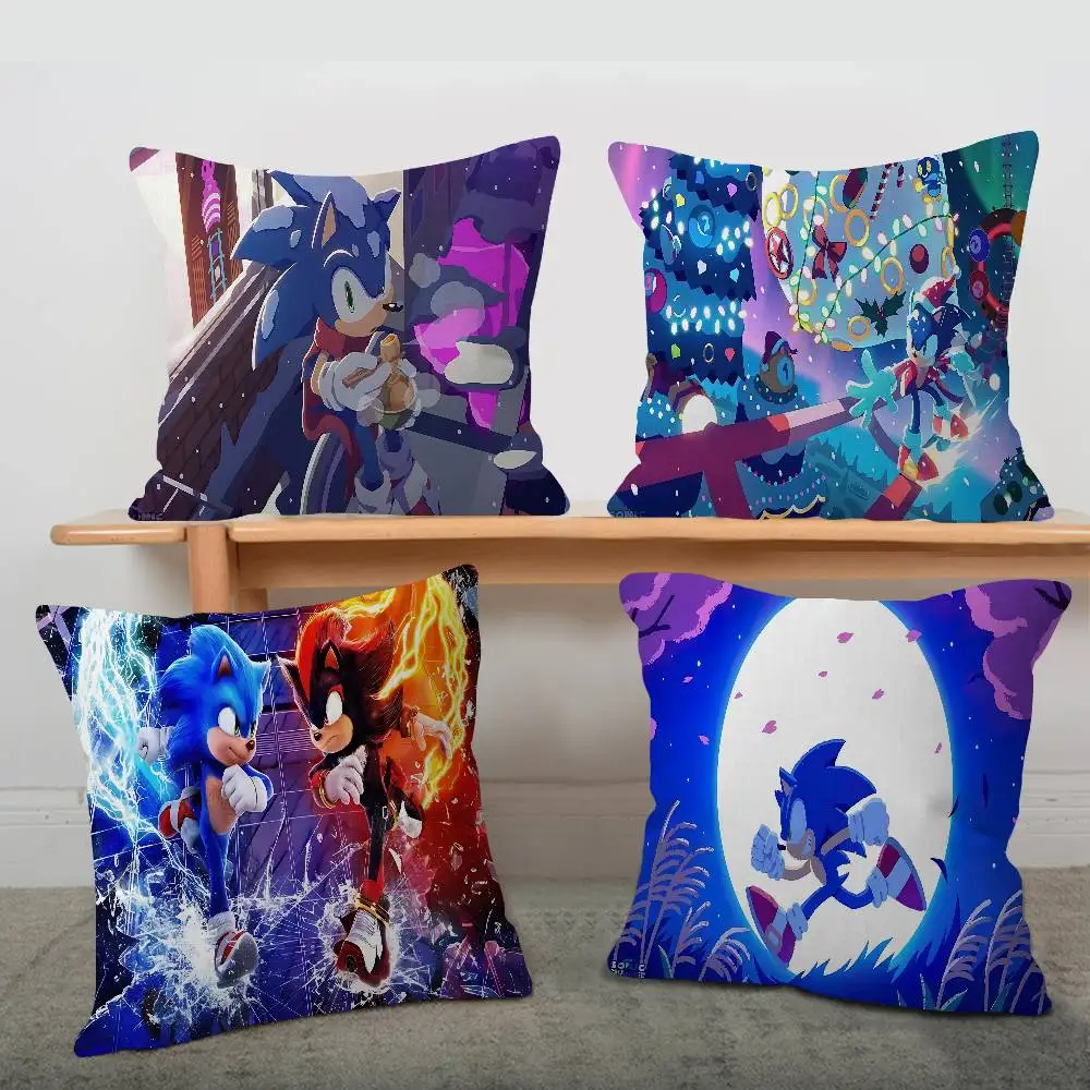 Cartoon S-Sonics Pillow Anime Pillow Sofa Bed Head Pillow Cover Cushion Cover 45x45 cm Fashion - view 2
