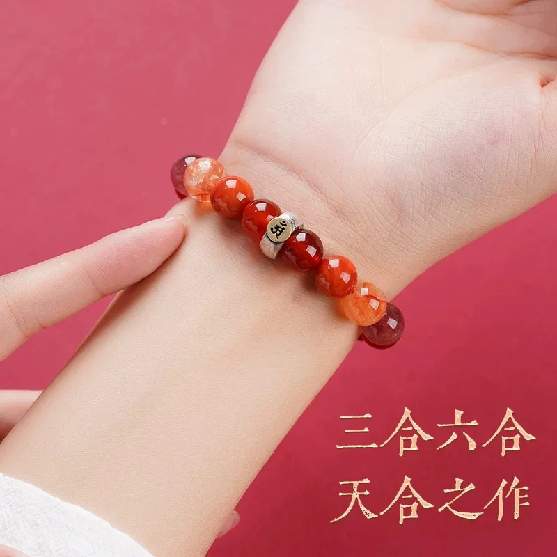 Snake Year Three in One Six Bracelet Natural Crystals for The Year of The Snake Eight Guardians of Cinnabar Men and Women Gifts