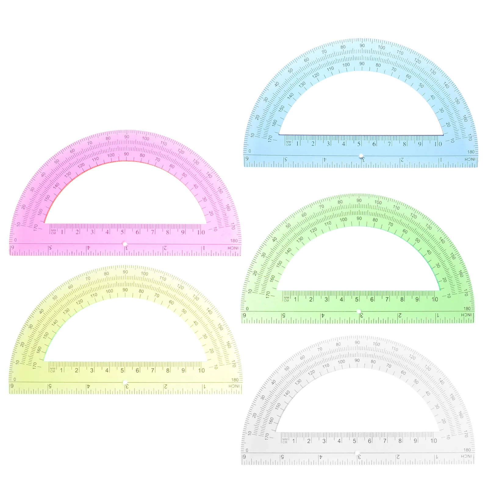 Protractor Drafting Tool for Geometry Math Angle Half Circle Student Students Supplies 180 Degree Portable Measuring Ruler