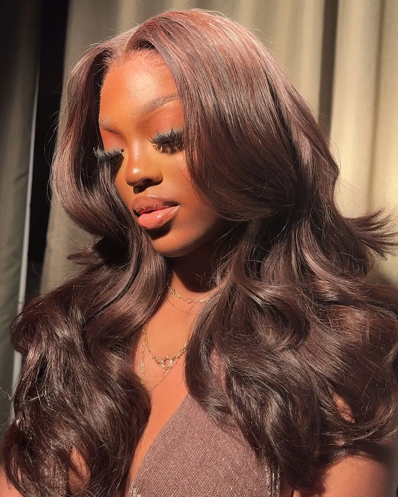 36 40 Inch Chocolate Brown 13x6 Human Hair Wigs Hd Lace Frontal Wig Colored Transparent Body Wave Brown Wig 4x4 5x5