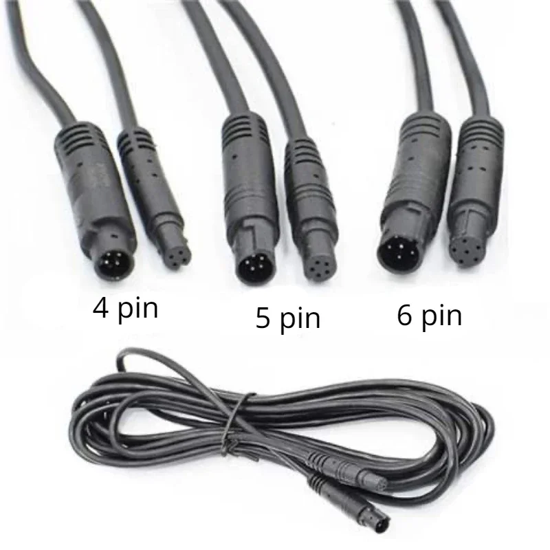 

1-5M 4 5 6 pin core Male to Female Cord Car Rear View vehicle DVR Camera Extension connector Cable cord HD Monitor Camera Wire