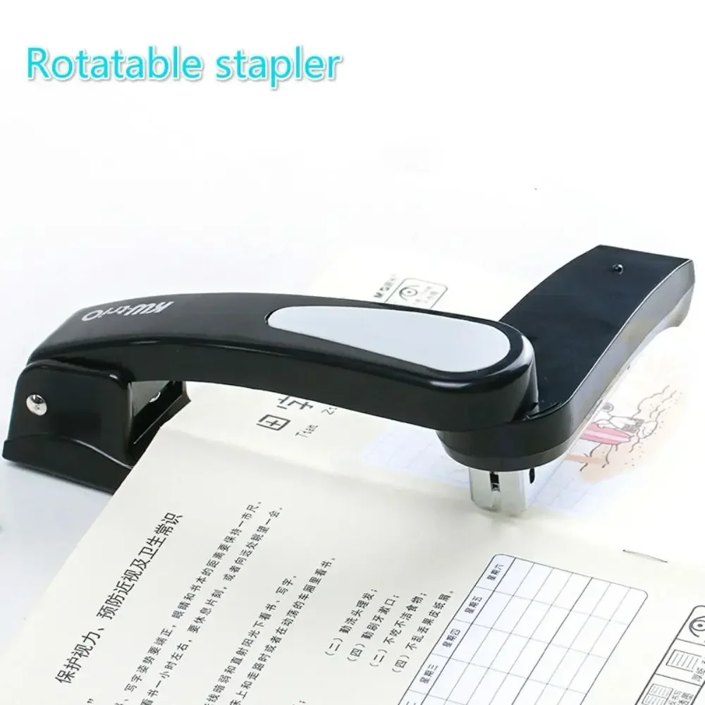 360 Degree Rotary Stapler Multifunctional Heavy Duty Stapler Thickened Effortless Long Stapler Office Binding Tools