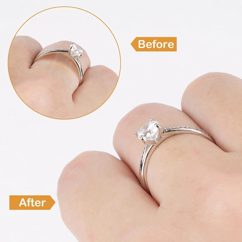 12/20 Silicone Invisible Clear Rings Size Adjuster Tighten Reducer Jewelry Silicone Cushions for Adjustable Size Comfort