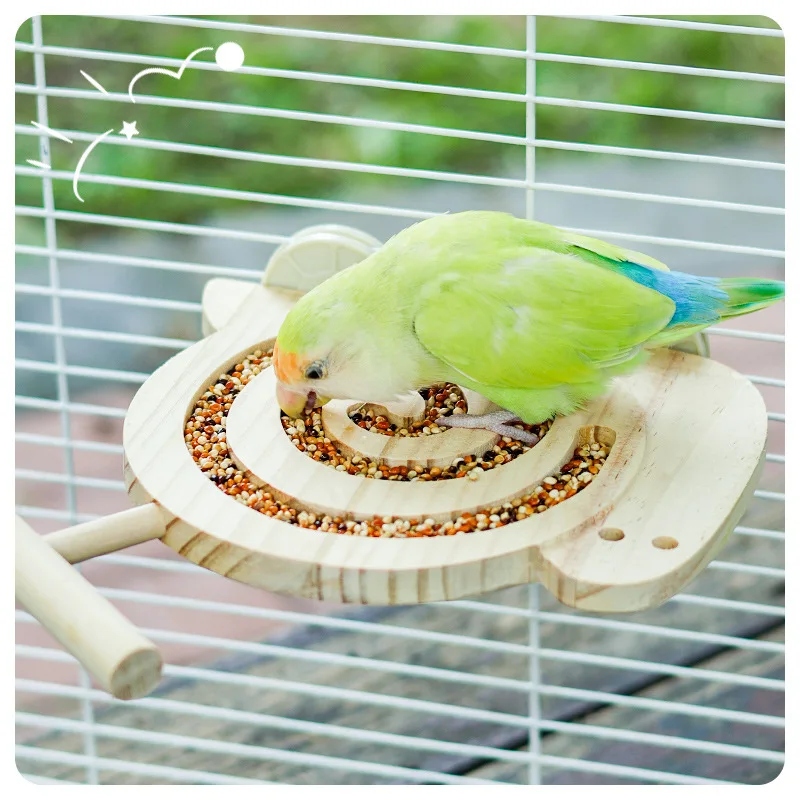 Durable Interactive Teeth Cleaning Parrot Foraging Chew Toy-Eco-Friendly Wood Simple Style Made in China